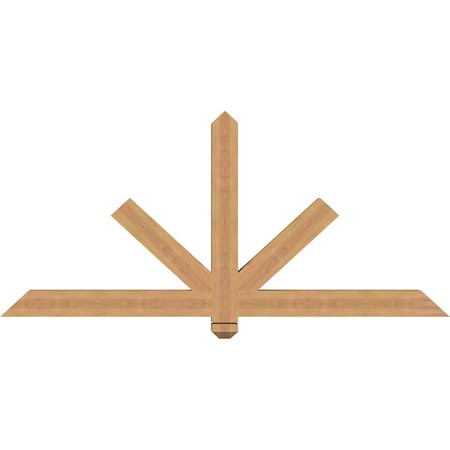 Ekena Millwork Kennewick Timber Gable Bracket, Western Red Cedar, 60"W x 27"H x 3 1/2"D x 3 1/2"F, 11/12 Pitch GBW060X27X0404KEN00SWR